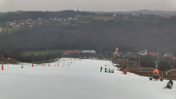 Horní část sjezdovky skiareálu Hlubočky