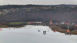 Horní část sjezdovky skiareálu Hlubočky