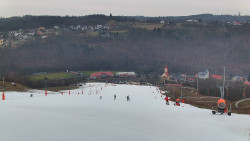 Horní část sjezdovky skiareálu Hlubočky