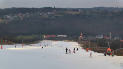 Horní část sjezdovky skiareálu Hlubočky