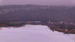 Horní část sjezdovky skiareálu Hlubočky