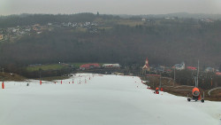 Horní část sjezdovky skiareálu Hlubočky