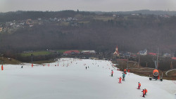 Horní část sjezdovky skiareálu Hlubočky