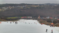Horní část sjezdovky skiareálu Hlubočky