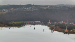 Horní část sjezdovky skiareálu Hlubočky