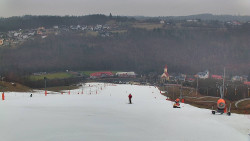 Horní část sjezdovky skiareálu Hlubočky