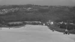 Horní část sjezdovky skiareálu Hlubočky