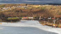 Horní část sjezdovky skiareálu Hlubočky