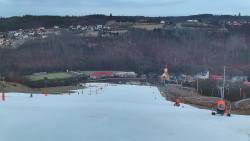 Horní část sjezdovky skiareálu Hlubočky