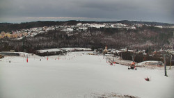 Horní část sjezdovky skiareálu Hlubočky