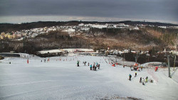 Horní část sjezdovky skiareálu Hlubočky