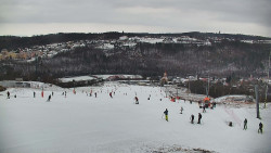 Horní část sjezdovky skiareálu Hlubočky