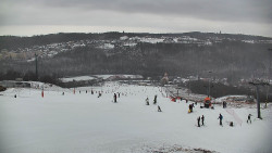 Horní část sjezdovky skiareálu Hlubočky