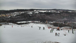 Horní část sjezdovky skiareálu Hlubočky