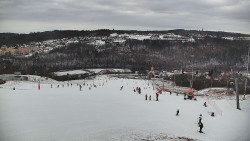 Horní část sjezdovky skiareálu Hlubočky