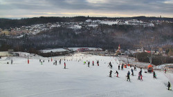 Horní část sjezdovky skiareálu Hlubočky