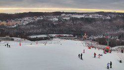 Horní část sjezdovky skiareálu Hlubočky