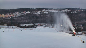 Skiareál Hlubočky - Horní část sjezdovky skiareálu Hlubočky - 16.2.2026 v 06:45