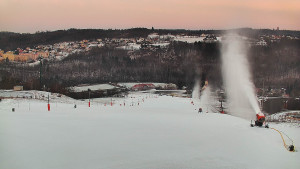 Skiareál Hlubočky - Horní část sjezdovky skiareálu Hlubočky - 16.2.2026 v 07:05