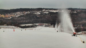 Skiareál Hlubočky - Horní část sjezdovky skiareálu Hlubočky - 16.2.2026 v 07:15