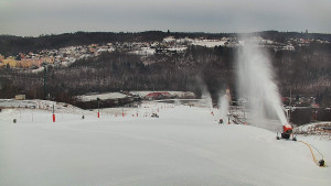 Skiareál Hlubočky - Horní část sjezdovky skiareálu Hlubočky - 16.2.2026 v 07:30