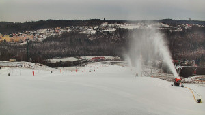 Skiareál Hlubočky - Horní část sjezdovky skiareálu Hlubočky - 16.2.2026 v 07:35