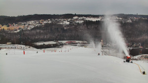 Skiareál Hlubočky - Horní část sjezdovky skiareálu Hlubočky - 16.2.2026 v 07:40