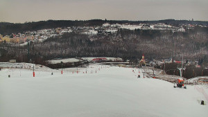 Skiareál Hlubočky - Horní část sjezdovky skiareálu Hlubočky - 16.2.2026 v 08:40