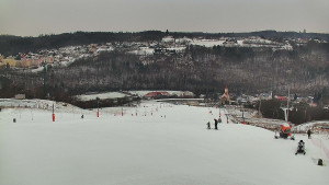 Skiareál Hlubočky - Horní část sjezdovky skiareálu Hlubočky - 16.2.2026 v 09:40