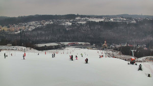 Skiareál Hlubočky - Horní část sjezdovky skiareálu Hlubočky - 16.2.2026 v 12:10