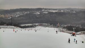 Skiareál Hlubočky - Horní část sjezdovky skiareálu Hlubočky - 16.2.2026 v 14:40