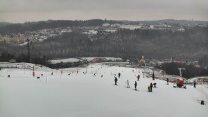 Skiareál Hlubočky - Horní část sjezdovky skiareálu Hlubočky - 16.2.2026 v 14:45