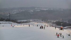 Skiareál Hlubočky - Horní část sjezdovky skiareálu Hlubočky - 16.2.2026 v 17:15