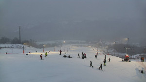 Skiareál Hlubočky - Horní část sjezdovky skiareálu Hlubočky - 16.2.2026 v 17:20