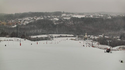 Horní část sjezdovky skiareálu Hlubočky
