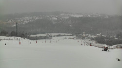 Horní část sjezdovky skiareálu Hlubočky