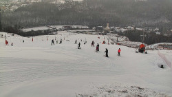 Horní část sjezdovky skiareálu Hlubočky