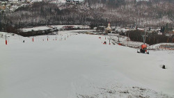 Horní část sjezdovky skiareálu Hlubočky