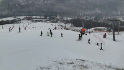 Horní část sjezdovky skiareálu Hlubočky