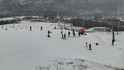 Horní část sjezdovky skiareálu Hlubočky