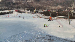 Horní část sjezdovky skiareálu Hlubočky