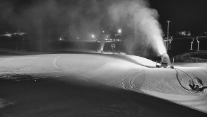 Skiareál Hlubočky - Horní část sjezdovky skiareálu Hlubočky - 21.2.2026 v 03:50