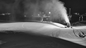 Skiareál Hlubočky - Horní část sjezdovky skiareálu Hlubočky - 21.2.2026 v 03:55