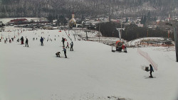 Horní část sjezdovky skiareálu Hlubočky