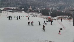 Horní část sjezdovky skiareálu Hlubočky