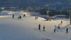 Horní část sjezdovky skiareálu Hlubočky