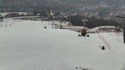 Horní část sjezdovky skiareálu Hlubočky
