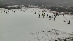 Horní část sjezdovky skiareálu Hlubočky