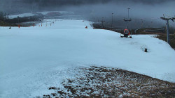 Horní část sjezdovky skiareálu Hlubočky