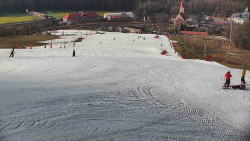 Horní část sjezdovky skiareálu Hlubočky